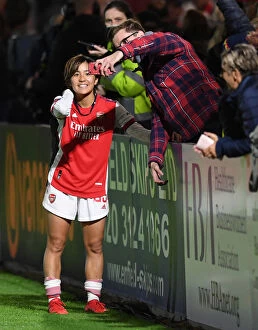 Images Dated 29th September 2021: Mana Iwabuchi's Selfie Celebration: Arsenal Women's FA Cup Quarterfinal Victory over Tottenham