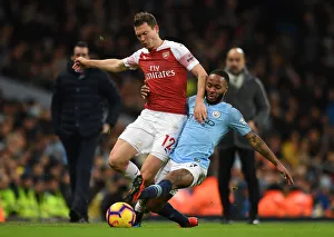 Manchester City vs Arsenal: Stephan Lichtsteiner Clashes with Raheem Sterling in Premier League Showdown (2018-19)
