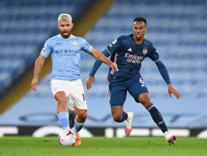 Manchester City V Arsenal 2020-21 Prints: Manchester City vs Arsenal: Gabriel Magalhaes Stifles Sergio Aguero's Threat
