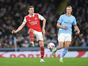 Manchester City vs Arsenal: Haaland Shuts Down Holding in Intense Premier League Clash (2022-23)