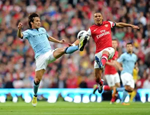 Manchester City V Arsenal 2012:13 Prints: Manchester City vs Arsenal: Kieran Gibbs vs David Silva - Premier League Rivalry (1:1)