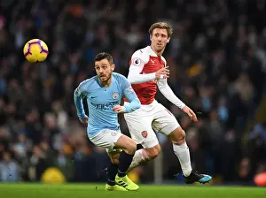 Manchester City vs. Arsenal: Monreal Under Pressure from Silva, Premier League 2018-19