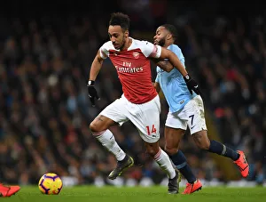 Manchester City V Arsenal 2018-19 Prints: Manchester Derby: Aubameyang vs