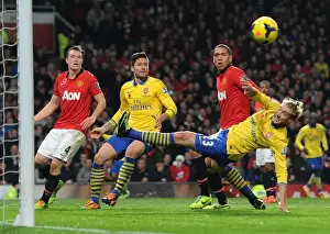Manchester United V Arsenal 2013-14 Prints: Manchester United vs Arsenal: A Battle at Old Trafford - Giroud