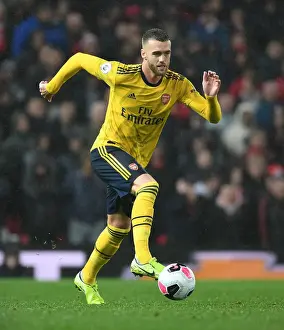 Manchester United V Arsenal 2019-20 Prints: Manchester United vs Arsenal: Calum Chambers at Old Trafford (Premier League 2019-20)
