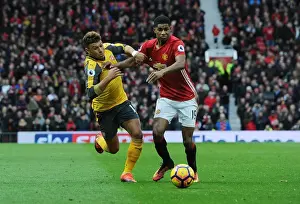 Manchester United V Arsenal 2016-17 Prints: Manchester United vs Arsenal: Oxlade-Chamberlain vs Rashford Clash in Premier League Showdown (2016-17)