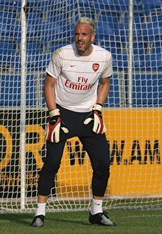 Burgenland XI V Arsenal Prints: Manuel Almunia in Action: Arsenal vs. Burgenland, Austria 2008 (2:10)