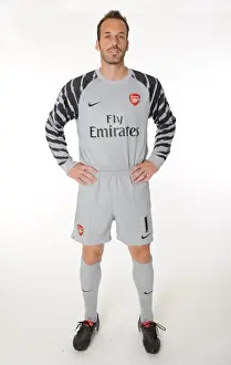 Previous Season Players Prints: Manuel Almunia (Arsenal). Arsenal 1st Team Photocall and Membersday. Emirates Stadium