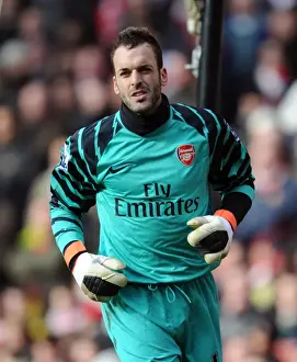 Manuel Almunia (Arsenal). Arsenal 2: 1 Huddersfield Town. FA Cup 4th Round