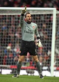 Manuel Almunia (Arsenal). Arsenal 2: 2 Everton. Barclays Premier League
