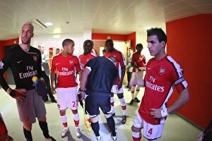 Almunia Manuel Collection: Manuel Almunia and Cesc Fabregas (Arsenal)