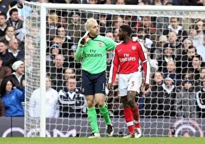 Images Dated 8th February 2009: Manuel Almunia and Kolo Toure (Arsenal)