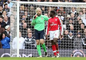 Tottenham Hotspur V Arsenal 2008-09 Prints: Manuel Almunia and Kolo Toure: Unyielding Defenders in the 0:0 Stalemate at White Hart Lane (Arsenal vs)