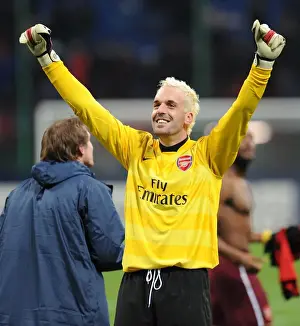 AC Milan V Arsenal 2007-8 Prints: Manuel Almunia's Glorious Moment: Arsenal's 2-0 Victory Over AC Milan in Champions League