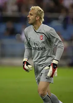 FC Twente V Arsenal Prints: Manuel Almunia's Shining Moment: Arsenal's 2-0 Victory Over FC Twente in the Champions League