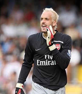Fulham v Arsenal 2008-09 Collection: Manuel Almunia's Shutout: Arsenal Triumphs 1-0 Over Fulham in the Premier League (2008)