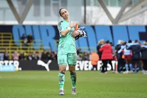 Manchester City Women V Arsenal Women 2022-23 Prints: Manuela Zinsberger of Arsenal Reacts after Manchester City vs Arsenal