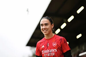 Brighton & Hove Albion v Arsenal 2023-24 Collection: Manuela Zinsberger Gears Up for Arsenal Women's Super League Clash Against Brighton