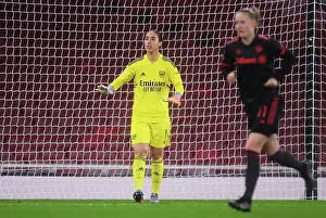 Arsenal Women V Bayern Munich Frauen 2022-23 Prints: Manuela Zinsberger Leads Arsenal Women's Tactical Battle Against FC Bayern Munich in UEFA Champions League