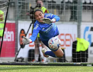 Arsenal Women V Paris FC 2023-24 Prints: Manuela Zinsberger's Penalty Save: Arsenal Women Defy Paris FC in Champions League Thriller