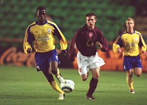 Images Dated 15th November 2005: Marc Elston (Arsenal) Eddi Anaclet (Southampton)