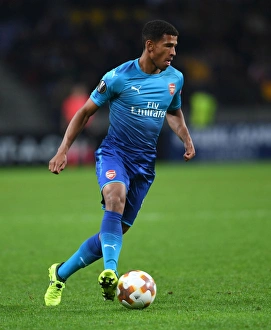 FC BATE Borisov V Arsenal 2017-18 Prints: Marcus McGuane in Action: Arsenal vs. BATE Borisov, UEFA Europa League 2017-18