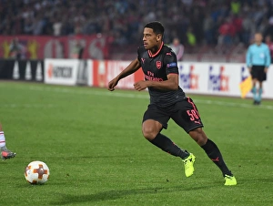 Red Star Belgrade V Arsenal 2017-18 Prints: Marcus McGuane in Action: Arsenal vs. Red Star Belgrade, Europa League 2017-18