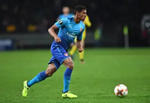 FC BATE Borisov V Arsenal 2017-18 Prints: Marcus McGuane in Action: Arsenal's Europa League Clash at FC BATE Borisov, 2017-18