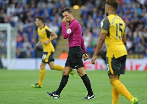 Leicester City V Arsenal 2016-17 Prints: Mark Clattenburg Referees Leicester City vs. Arsenal Clash in Premier League