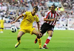 Marouane Chamakh (Arsenal) Anton Ferdinand (Sunderland). Sunderland 1: 1 Arsenal