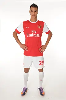 Previous Season Players Prints: Marouane Chamakh (Arsenal). Arsenal 1st Team Photocall and Membersday. Emirates Stadium