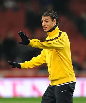 Images Dated 25th January 2011: Marouane Chamakh (Arsenal). Arsenal 3: 0 Ipswich Town. Carling Cup, semi final 2nd leg