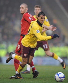 Leyton Orient V Arsenal - FA Cup 2010-2011 Prints: Marouane Chamakh (Arsenal) Ben Chorley (Orient). Leyton Orient 1: 1 Arsenal