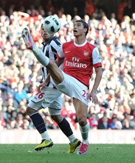 Marouane Chamakh (Arsenal) Gonzalo Jara (WBA). Arsenal 2:3 West Bromwich Albion