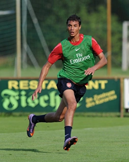 Marouane Chamakh Prints: Marouane Chamakh at Arsenal Training Camp, Austria, 2010