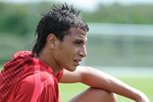 Images Dated 6th July 2010: Marouane Chamakh at Arsenal Training Ground, London Colney, 2010