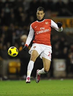 Images Dated 10th November 2010: Marouane Chamakh (Arsenal). Wolverhampton Wanderers 0: 2 Arsenal, Barclays Premier League