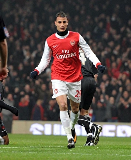 Marouane Chamakh celebrates scoring Arsenals 1st goal. Arsenal 5:0 Leyton Orient Marouane Chamakh celebrates scoring Arsenals 1st goal. Arsenal 5:0 Leyton Orient