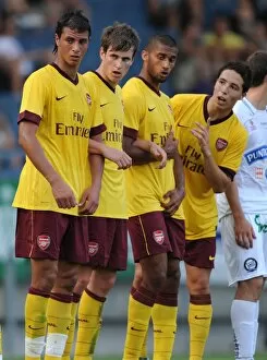 Marouane Chamakh, Harvard Nordveit, Armand Traore and Samir Nasri (Arsenal)