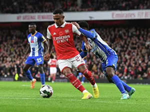 Marquinhos in Action: Arsenal vs Brighton & Hove Albion - Carabao Cup Clash at Emirates Stadium