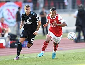 FC Nurnberg v Arsenal 2022-23 Collection: Marquinhos Shines: Arsenal's Standout Performance Against 1. FC Nurnberg in Pre-Season Friendly