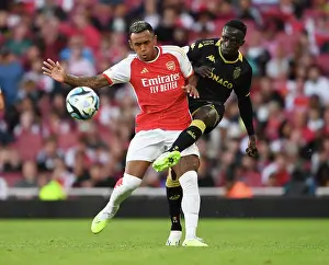 Arsenal V AS Monaco 2023-24 Prints: Marquinhos vs. Krepin Diatta: A Battle at the Emirates Cup 2023-24