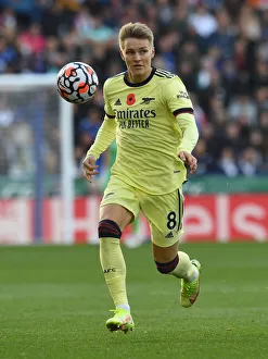 Leicester City V Arsenal 2021-22 Prints: Martin Odegaard in Action: Arsenal vs. Leicester City, Premier League 2021-22