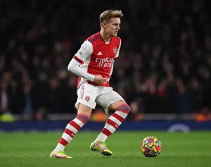 Martin Odegaard in Action: Arsenal vs. West Ham United, Premier League 2021-22