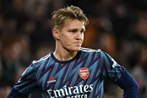 Martin Odegaard in Action: Arsenal vs. Wolverhampton Wanderers, Premier League 2021-22