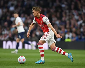 Tottenham Hotspur V Arsenal 2021-22 Prints: Martin Odegaard in Action: Arsenal vs. Tottenham Premier League Showdown, 2021-22