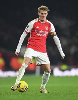 Martin Odegaard in Action: Arsenal vs. Wolverhampton Wanderers, 2023-24 Premier League