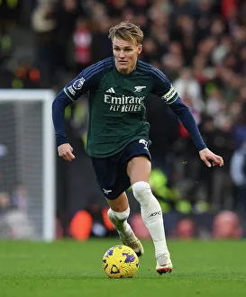 Martin Odegaard in Action: Arsenal vs. Fulham, Premier League 2023-24