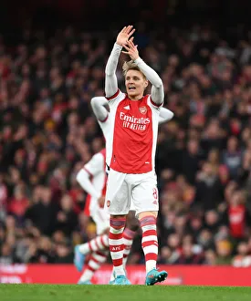 Martin Odegaard in Action: Arsenal vs Leicester City, Premier League 2021-22