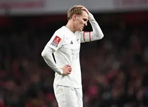 Martin Odegaard in Action: Arsenal vs Liverpool - FA Cup 2023-24